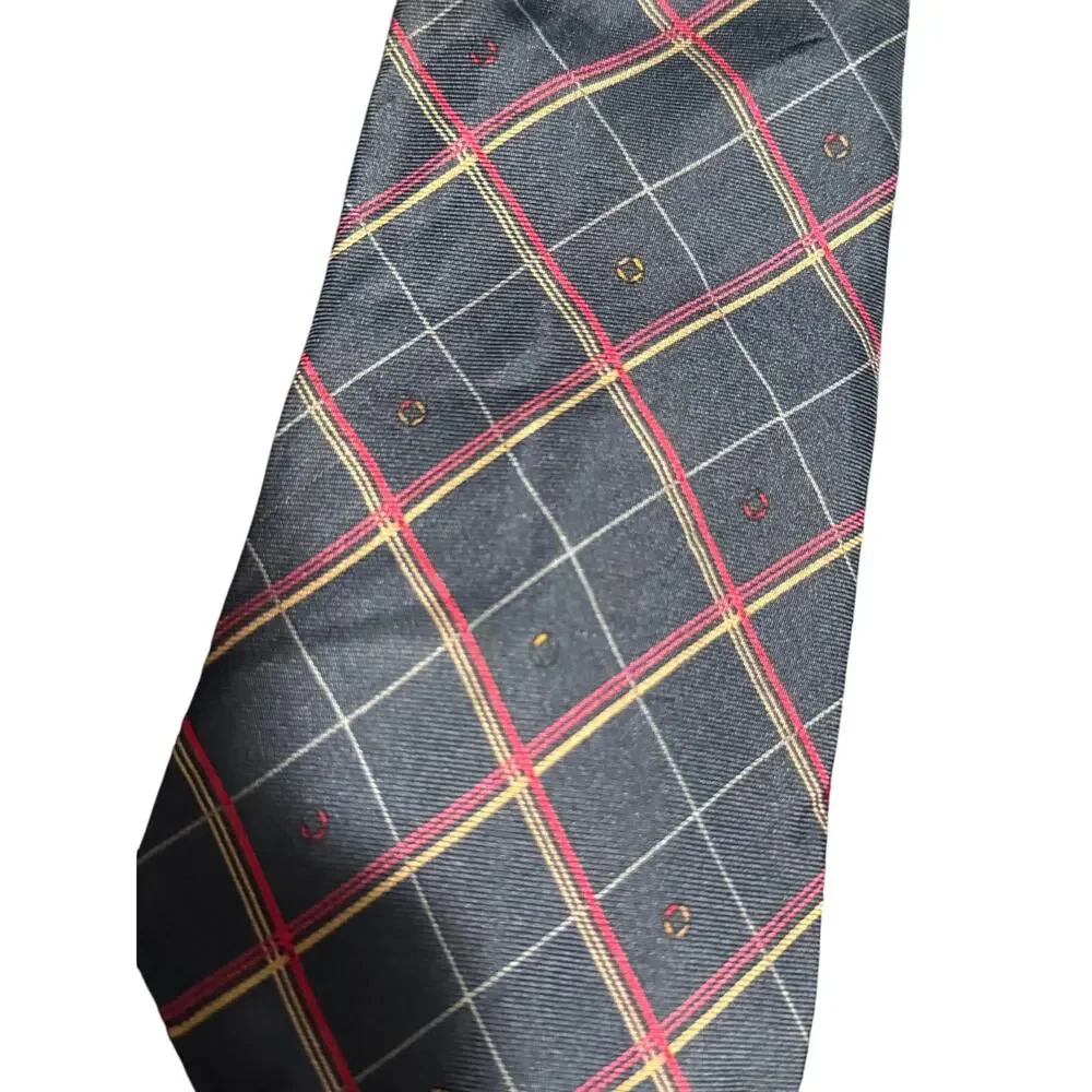 Vintage Robert Stewart Men's Blue and Red Necktie